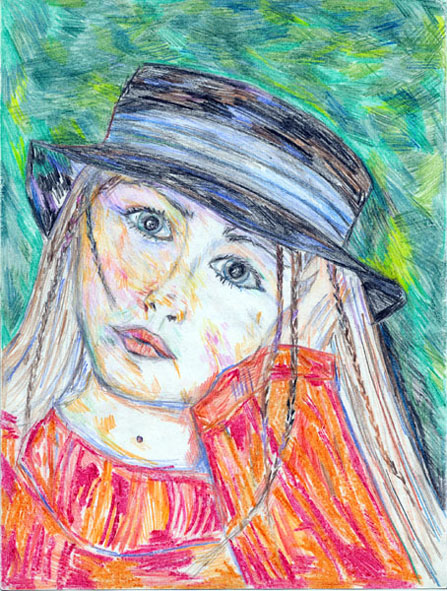 Autoportrait in Hat.    
---------
 (  ,      )