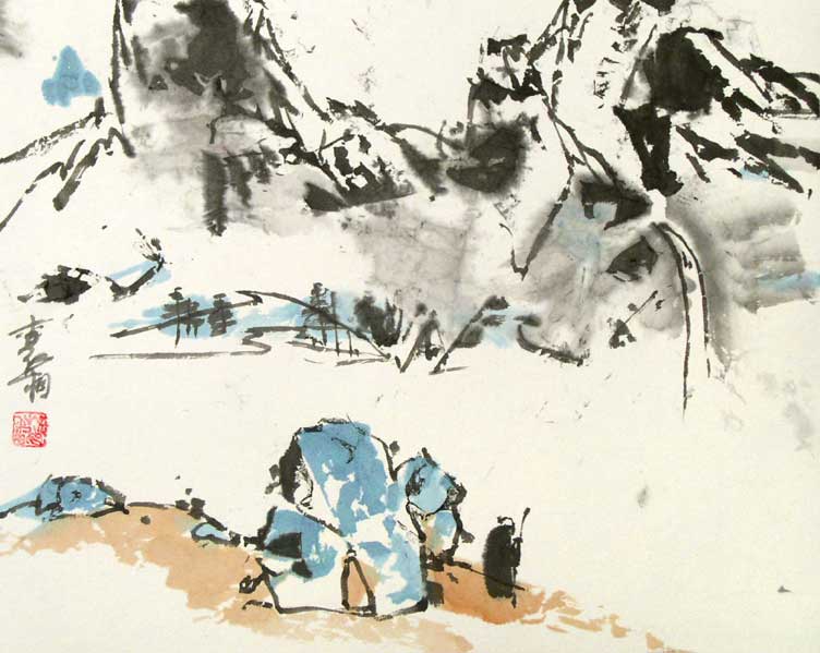 Splashed Ink Painting (sold)
---------
 (  ,      )