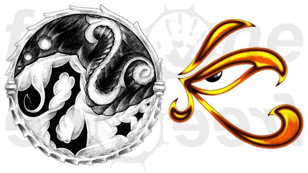 Yin Yang & Eye of Horus
---------
 (  ,      )